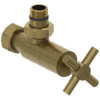 Вентиль запорный угловой Сунержа 05-1408-1234 3/4"x1/2" г/ш, состаренная бронза