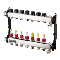 Коллектор для теплого пола Tece 1 ВР(г) х 7 выходов 3/4 НР(ш) ЕК х 1 ВР(г) с расходомерами, 77310007