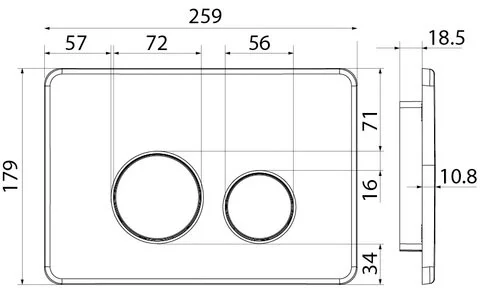 кнопка смыва iddis unisteel uns01ggi77 нержавеющая сталь, золото
