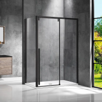 Душевой уголок 140×80 см Vincea Lugano VSR-1L8014CLB-1 прозрачное