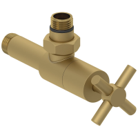 Вентиль запорный угловой Сунержа 032-1408-1212 1/2"x1/2" ш/ш, золотой матовый