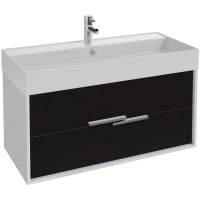 Тумба белый глянец/черный матовый 99,9 см Jacob Delafon Vivienne EB1668-J5-J53