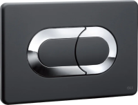 Кнопка смыва для инсталляции OLI Salina 640097 для унитаза, пластик, черный, хром