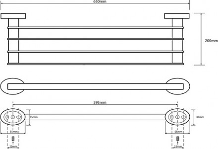 Полка для полотенец Bemeta Oval 118412181