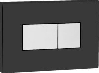 Кнопка смыва для инсталляции OLI Karisma 641017 для унитаза, пластик, черный, хром