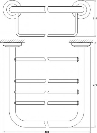 Полка для полотенец FBS Standard STA 040 40 см