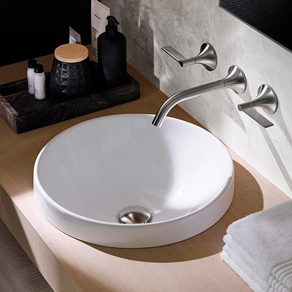 раковина в ванную накладная/полувстраиваемая geberit variform 40 см 500.702.01.2