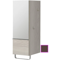 Полуколонна ледяной коричневый глянец с зеркальной дверцей шарниры слева Jacob Delafon Odeon Up EB893G-N23