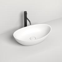 Накладная раковина в ванную Salini Callista 103 1101203SM, 56 x 34 см, из материала Solix, матовая, белая