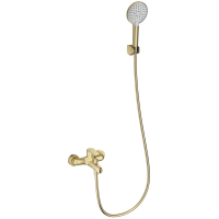Смеситель для ванны Wonzon & Woghand Alfa WW-AE3204-BG с душевым гарнитуром, золотой матовый