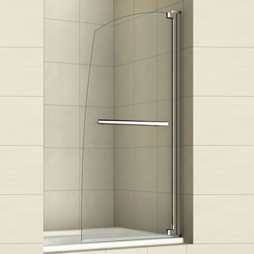 Шторка для ванны WeltWasser WW100 K1 80см, с полотенцедержателем 10000002762 профиль хром, стекло прозрачное