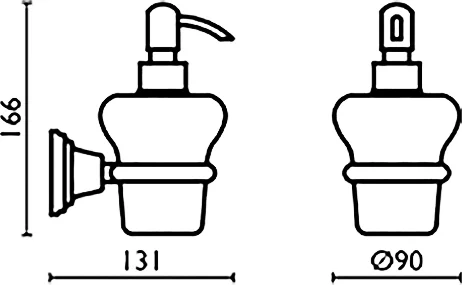 Дозатор для жидкого мыла Bagno & Associati Canova CA12892 BR