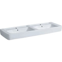 Раковина полувстраиваемая 130 см Geberit Renova Nr.1 Plan 122130000, двойная, цвет белый