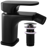 Смеситель Rav Slezak Yukon YU145.5KCMAT для биде, с донным клапаном, черный матовый