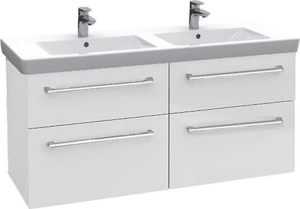 раковины villeroy & boch subway 2.0 7175d001 полувстраиваемая, 130x47xh15см, альпийский белый