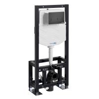 Система инсталляции для унитазов WasserKraft Dill 61TLT.010.ME.MB03 с кнопкой смыва, черный матовый