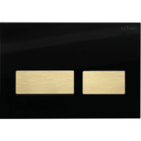 Кнопка для инсталляции Cezares Lux LUX-GN-2-BORO для инсталляции, черный/золотой матовый