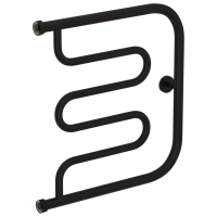 Полотенцесушитель водяной 500x500 черный матовый Сунержа Лира+ 31-4011-5050