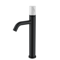 Смеситель для раковины Boheme Stick 122-B-MR-W Черный Белый