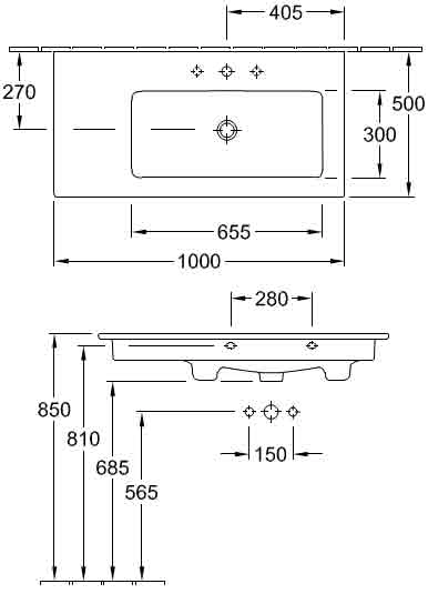 раковина villeroy & boch venticello 4134r101 накладная, 100x50xh16,5см, альпийский белый с ceramicplus