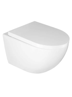 Унитаз Azario Ormi AZ-0253VD подвесной, безободковый, с сиденьем микролифт, слив "Торнадо", 53.5х36х37.1 см, белый