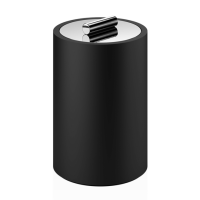 Контейнер для ватных дисков/палочек Decor Walther STONE DMD L 0971464 matt black /chrome