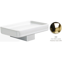 Мыльница Stil Haus Gea GE09(16) настенная, золотой/белый