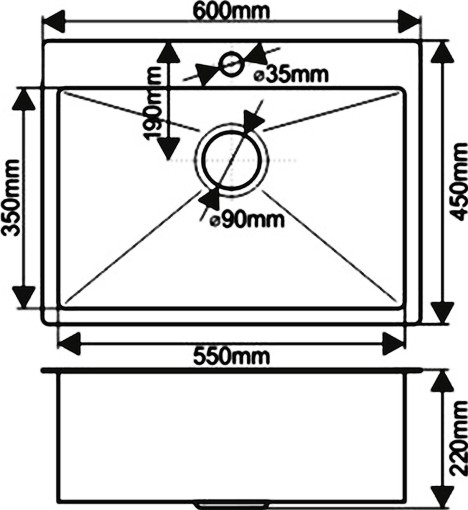 кухонная мойка melana d6045hb графит