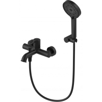 Смеситель для ванны Wonzon & Woghand WW-88037073-MB с душевым гарнитуром, черный матовый