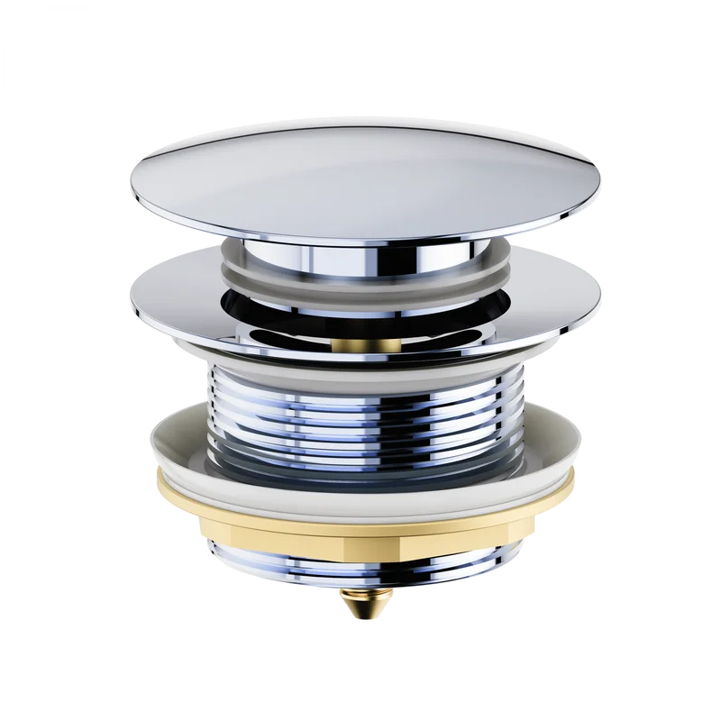 Донный клапан Wonzon & Woghand WW-SS105-CR для ванны, без перелива, хром