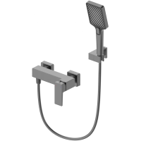 Смеситель для душа Wonzon & Woghand Cube 2.0 WW-88048068-BGM с душевым гарнитуром, темный графит матовый