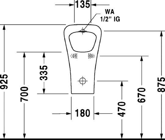 писсуар подвесной duravit durastyle 2804300000