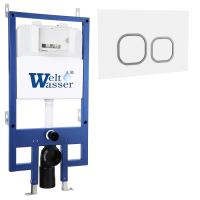 Инсталляция для унитаза WeltWasser WW INS Bamberg 545 WT с белой кнопкой смыва