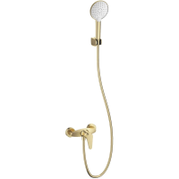 Смеситель для душа Wonzon & Woghand Alfa WW-AE3102-BG с душевым гарнитуром, золотой матовый