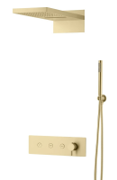 Душевой комплект Boheme Fusion 130-MG 230 мм, соесителем, золотой матовый