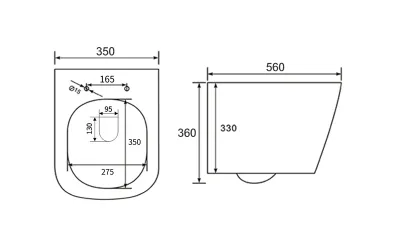 унитаз nemo 817b-2 подвесной, безободковый, крышка микролифт, glossy white
