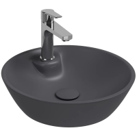 Раковина Isvea SistemaY Soft 10SY65045SV-2C накладная, Ø45 см, антрацит матовый