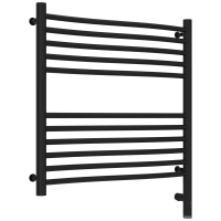 Полотенцесушитель электрический 600x600 черный матовый МЭМ правый Сунержа Флюид 3,0 31-5821-6060