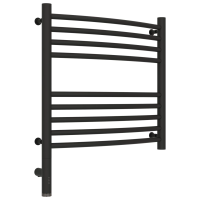 Полотенцесушитель электрический 500x500 темный титан муар МЭМ левый, перемычка выгнутая Сунержа Богема 3.0 15-5802-5050