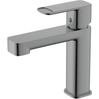 Смеситель для раковины AQUAme Parma AQM6610GM без донного клапана, оружейная сталь