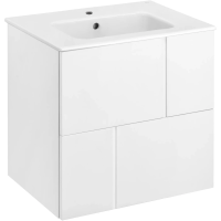 Тумба под раковину Roca Luna ZRU9307764 58,6 см, подвесная, белый матовый