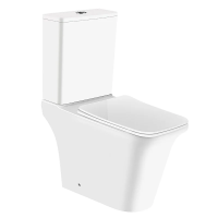 Унитаз компакт Azario Avero AZ-3121 напольный, безободковый, с бачком и сиденьем микролифт, 63х38.5х82 см, белый