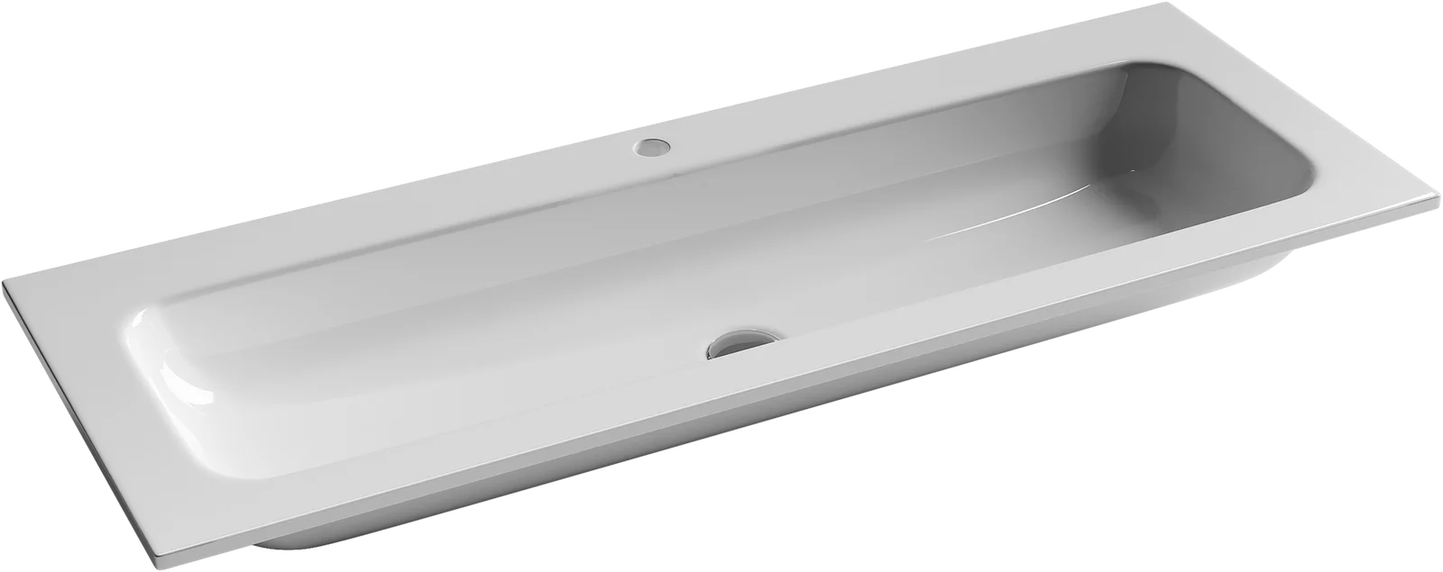 Раковина Ceramicanova Element CN7017 накладная 121х45.7 см, белая