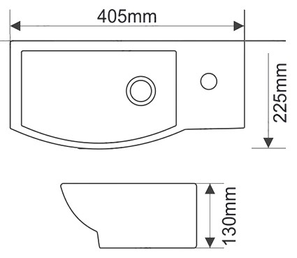 раковина накладная melana mln-7947al
