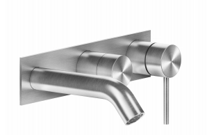 смеситель gessi gessi316 54136#239 для ванны, встраиваемый, внешние части, цвет steel brushed