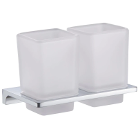 Стакан для зубных щеток Wonzon & Woghand Eclipse WW-9128 двойной, настенный, хром