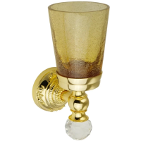 Стакан для зубных щеток Migliore Cristalia 16820 цвет золото с кристаллом Swarovski