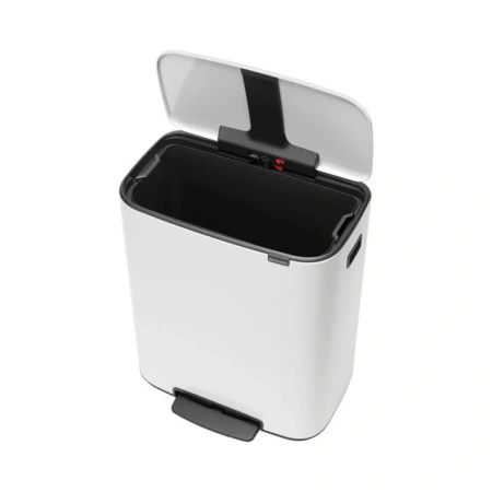 мусорное ведро brabantia bo pedal bin 211300 60 л, белое