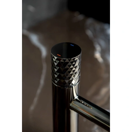 смеситель для раковины boheme stick diamond 121-sgm графит глянец