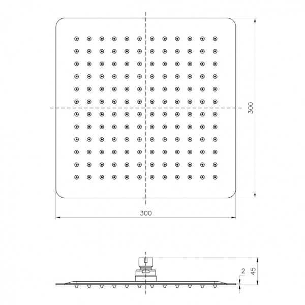 верхний душ lemark lm9488s полированная сталь